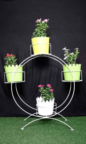 circle- 4 flower pot stand