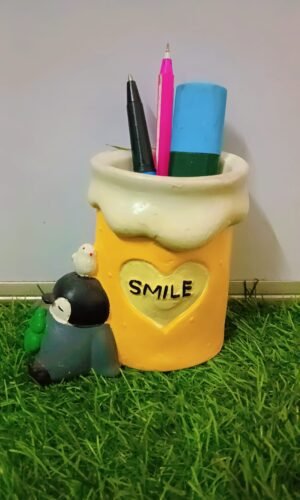 Serene Sleeping Puppy Planter - Blue-Gray Dog Succulent Pot & Desk Buddy