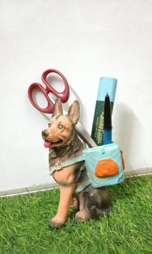 Loyal German Shepherd Desk Organizer & Pen Holder with Storage Pouch